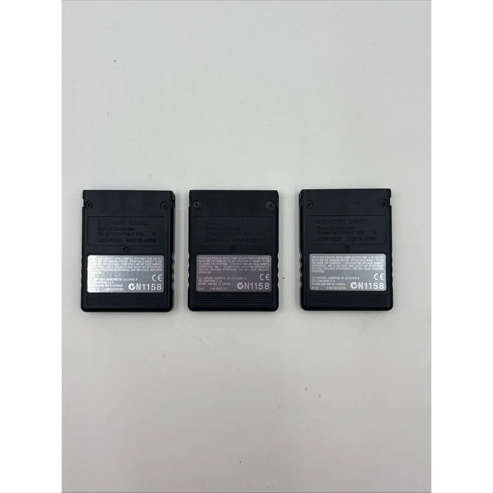 Lot Of 3 Sony Playstation 2 PS2 Official OEM 8MB Memory Cards